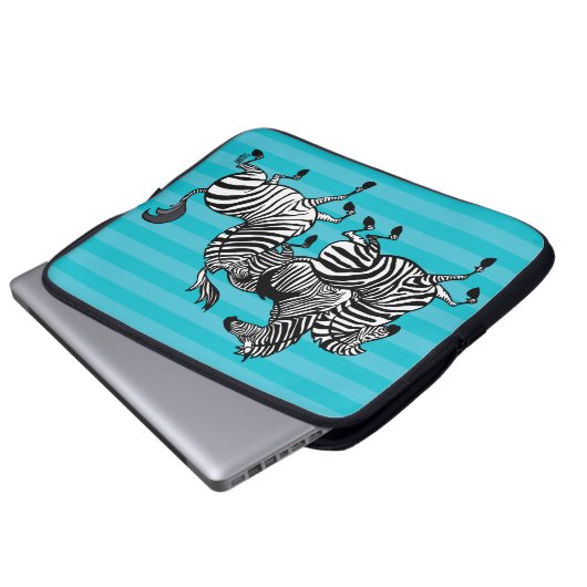 Zebra Laptop Case Sleeve (Vorne Knopf)
