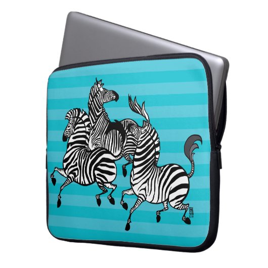 Zebra Laptop Case Sleeve (Vorderseite Links)