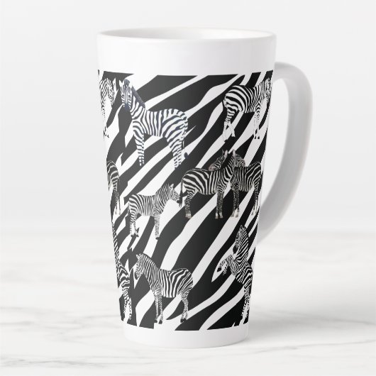 Zebra Latte Tasse (Rechte Ecke)