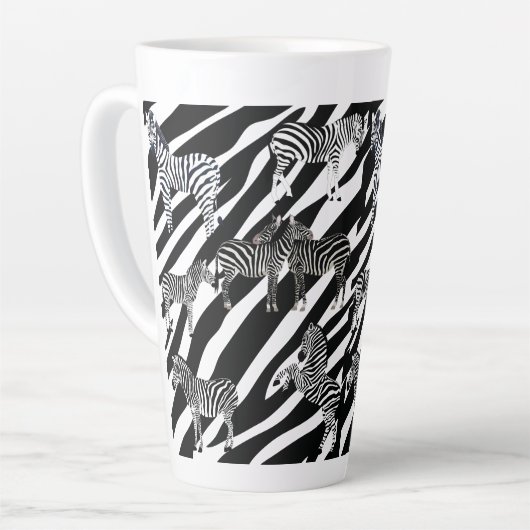 Zebra Latte Tasse (Linke Ecke)