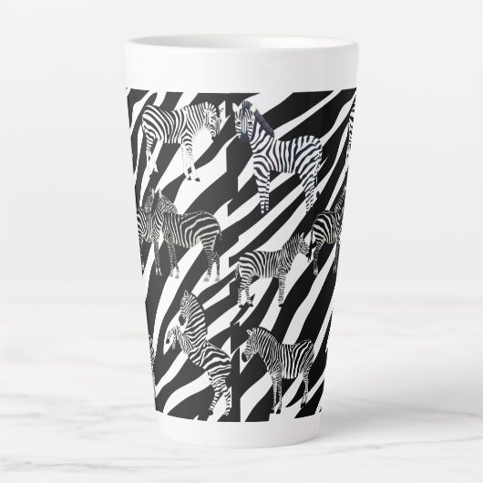 Zebra Latte Tasse (Vorderseite)