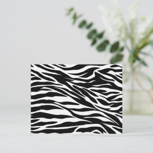 Zebra; Leer Postkarte (Stehend Vorderseite)