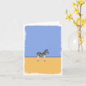 Zebra leere Grußkarte Karte (Gelbe Blume)