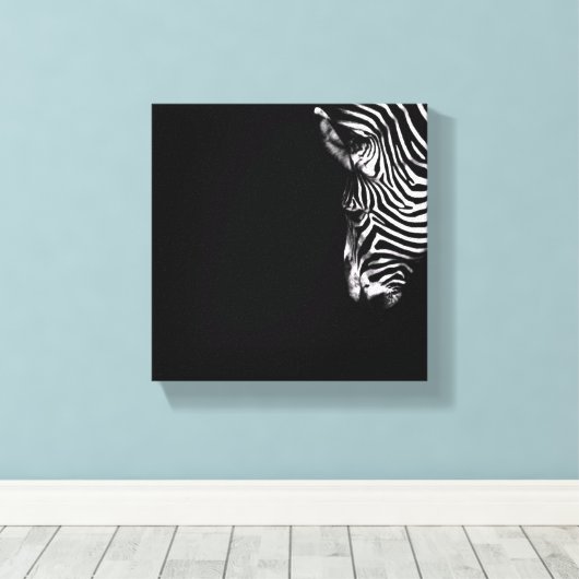 Zebra Leinwand Art (Insitu (Holzboden))