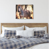 Zebra-Leinwand - Dschungel Leinwanddruck (Insitu (Schlafzimmer))