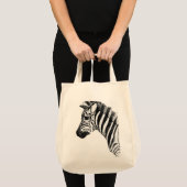 Zebra-Leinwand-Tasche Tragetasche (Vorderseite (Produkt))
