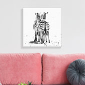 Zebra Leinwanddruck (Insitu (Wohnzimmer))