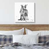 Zebra Leinwanddruck (Insitu (Schlafzimmer))