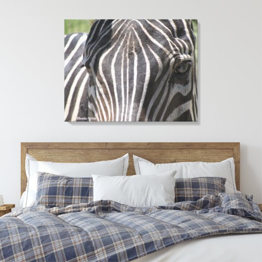 Zebra Leinwanddruck (Insitu (Schlafzimmer))