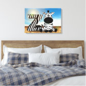 Zebra Leinwanddruck (Insitu (Schlafzimmer))