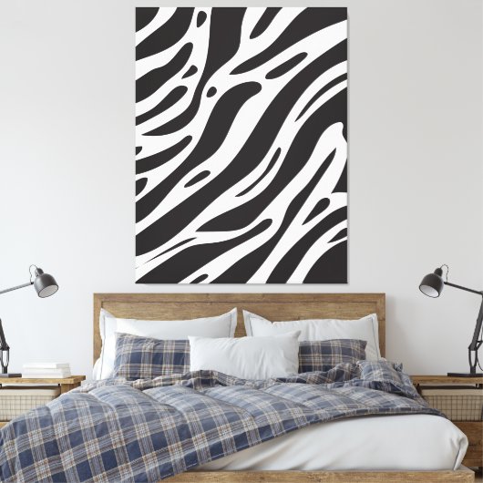 Zebra Leinwanddruck (Insitu (Schlafzimmer))