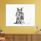 Zebra Leinwanddruck (Insitu (Wohnzimmer))