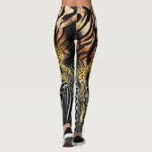 Zebra Leopard-Muster Leggings (Rückseite)