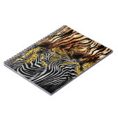 Zebra Leopard-Muster Notizblock (Linke Seite)