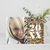 Zebra Leopard Print, Abschluss Ankündigung (Stehend Vorderseite)