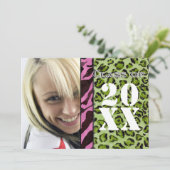 Zebra Leopard Print, Ankündigung von Abschlüssen (Stehend Vorderseite)