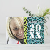 Zebra Leopard Print, Ankündigung von Abschlüssen (Stehend Vorderseite)