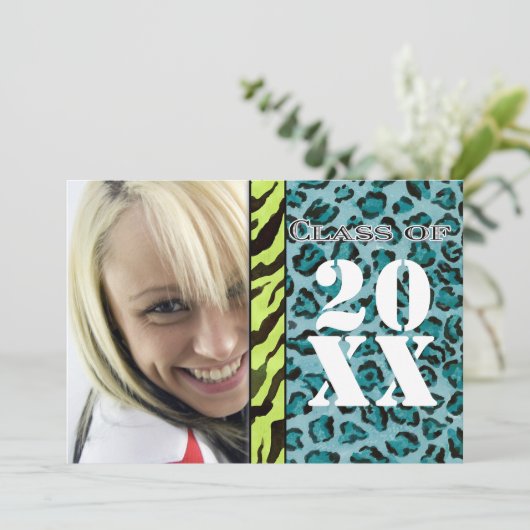 Zebra Leopard Print, Ankündigung von Abschlüssen (Stehend Vorderseite)