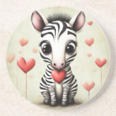 Zebra Liebe 1 Getränkeuntersetzer (Vorne)