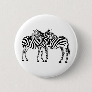 Zebra-Liebe Button