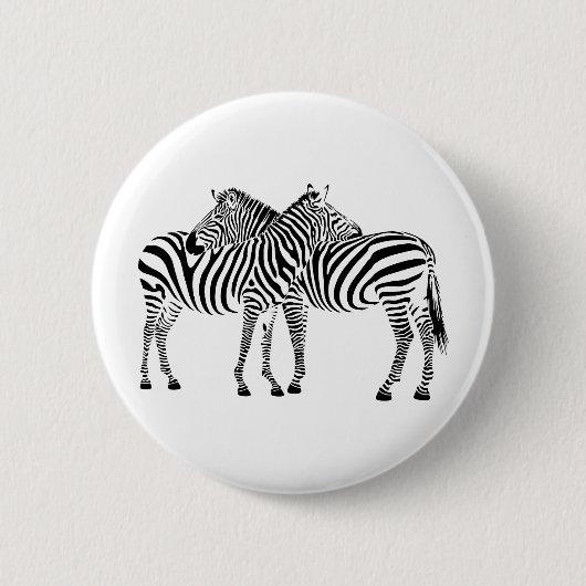 Zebra-Liebe Button (Vorderseite)