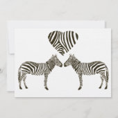 Zebra Liebe Hochzeit Einladung (Rückseite)