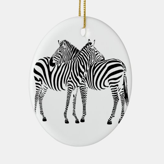 Zebra-Liebe Keramikornament (Rechts)