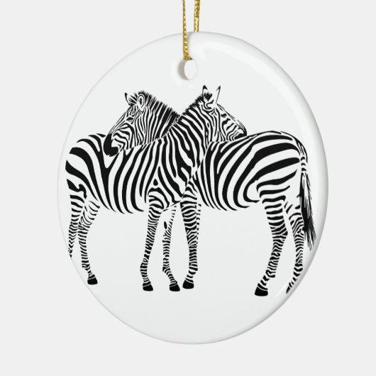 Zebra-Liebe Keramikornament (Links)