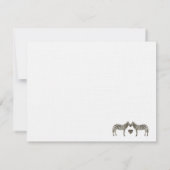 Zebra Liebe Personalisiert Vielen Dank Hinweis Einladung (Rückseite)