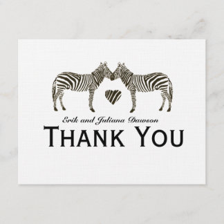 Zebra Liebe Personalisiert Vielen Dank Hinweis Einladung
