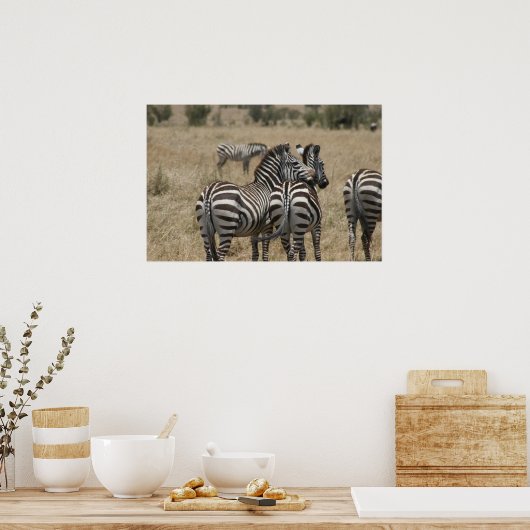 Zebra-Liebe Poster (Küche)