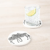 Zebra-Liebe Sandstein Untersetzer (Seite)