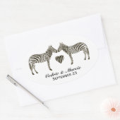 Zebra-Liebe Save the Date Stickers (Umschlag)