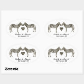 Zebra-Liebe Save the Date Stickers (Blatt)