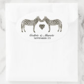 Zebra-Liebe Save the Date Stickers (Tasche)