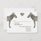 Zebra Liebe UAWG RSVP Karte (Vorderseite)