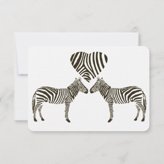 Zebra Liebe UAWG RSVP Karte (Rückseite)