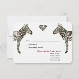Zebra Liebe UAWG RSVP Karte