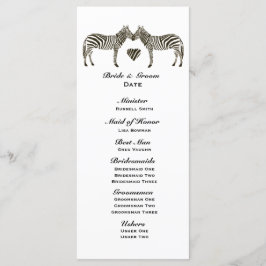 Zebra Liebe Wedding Program Programm