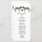 Zebra Liebe Wedding Program Programm (Vorne/Hinten)