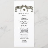Zebra Liebe Wedding Program Programm (Vorderseite)