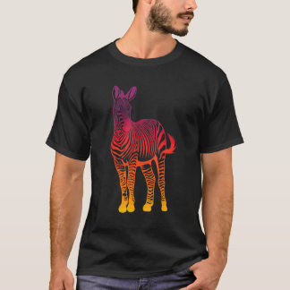 Zebra Liebe Wilde Pferde Zebra Sonnenaufgang Stra T-Shirt