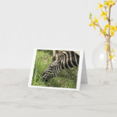 Zebra-Liebe wird gut geklappt Karte (Gelbe Blume)