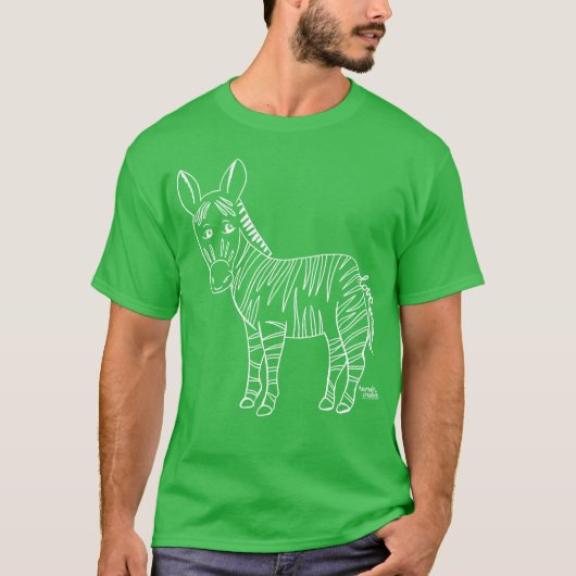 Zebra lieben lieben Tiere T-Shirt (Vorderseite)