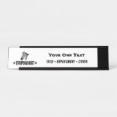 Zebra-Liebhaber Schreibtischnamensplakette (Vorderseite )