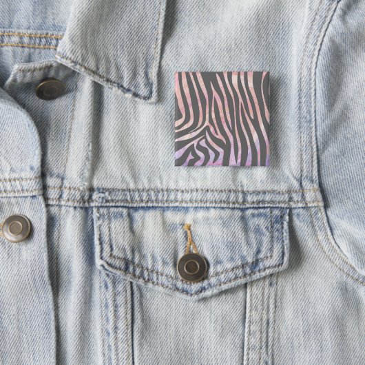 Zebra Light Gray and Pink Print Button (Beispiel)