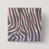 Zebra Light Gray and Pink Print Button (Vorderseite)