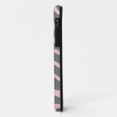 Zebra Light Gray and Pink Print Case-Mate iPhone Hülle (Hinten/Links)