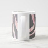 Zebra Light Gray and Pink Print Jumbo-Tasse (Rückseite)