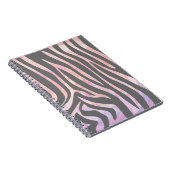 Zebra Light Gray and Pink Print Notizblock (Rechte Seite)